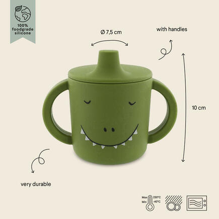 Tasse d'apprentissage en silicone Mr. Dino - Vert TRIXIE - 2