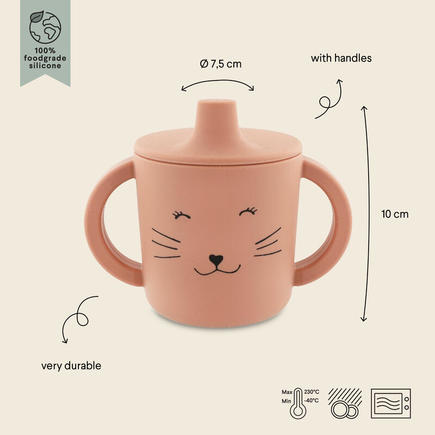 Tasse d'apprentissage en silicone Mrs. Cat - Rose TRIXIE - 3