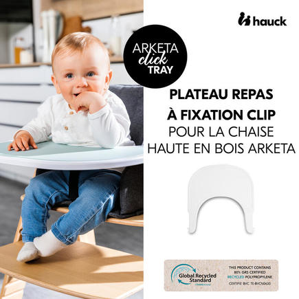 Tablette Click Tray pour chaise haute Arketa - Blanc HAUCK - 14