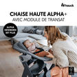 Chaise haute Alpha Newborn Set plus - Gris foncé HAUCK - 8