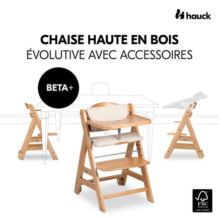 Chaise haute Beta+ avec accessoires - Bois HAUCK - 13