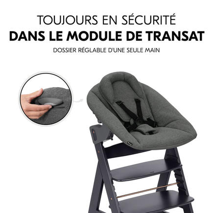 Chaise haute Alpha Newborn Set plus - Gris foncé HAUCK - 2