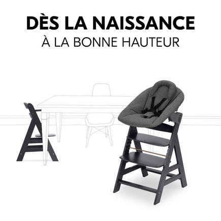 Chaise haute Alpha Newborn Set plus - Gris foncé HAUCK - 7