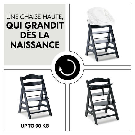 Chaise haute Alpha+ - Noir HAUCK - 15