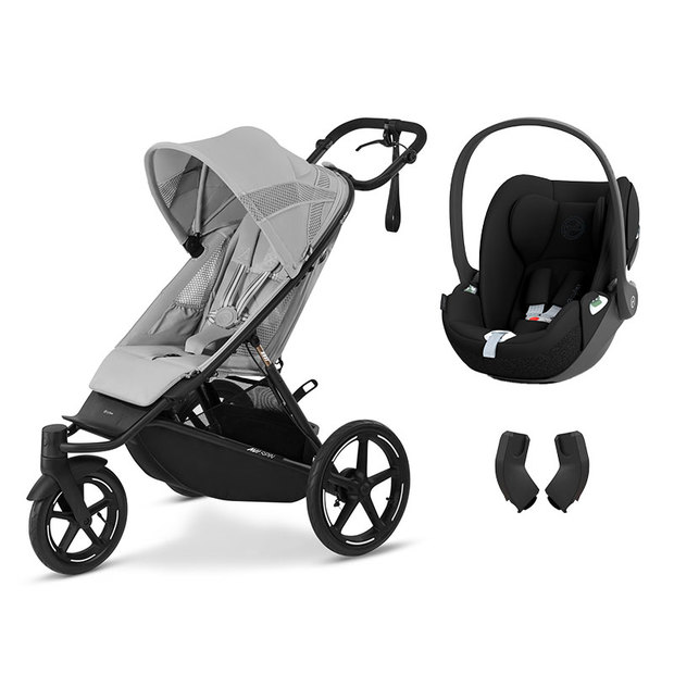 Poussette duo Avi Spin - Fog grey + Cloud T - Sepia black CYBEX