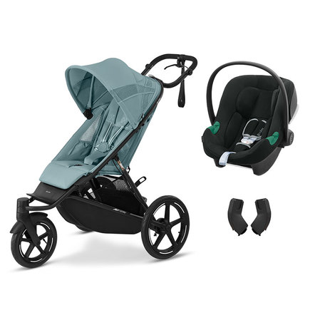 Poussette duo Avi Spin - Stormy blue + Aton B2 - Volcano black CYBEX