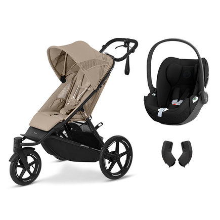 Poussette duo Avi Spin - Almond beige + Cloud T - Sepia black CYBEX