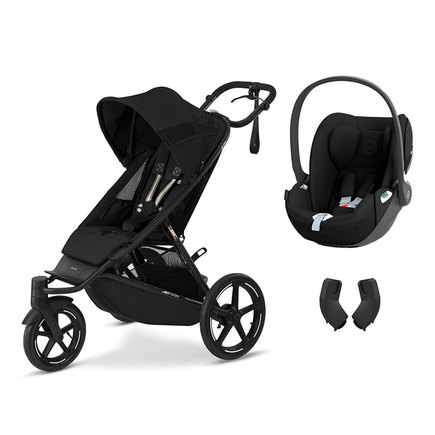 Poussette duo Avi Spin - Moon black + Cloud T - Sepia black CYBEX