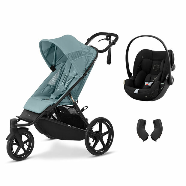 Poussette duo Avi Spin - Stormy blue + Cloud G - Moon Black CYBEX