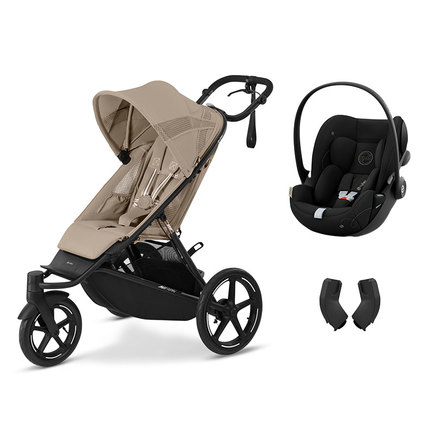 Poussette duo Avi Spin - Almond beige + Cloud G - Moon Black CYBEX