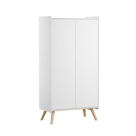 Armoire 2 portes Vintage - Blanc/chêne VOX