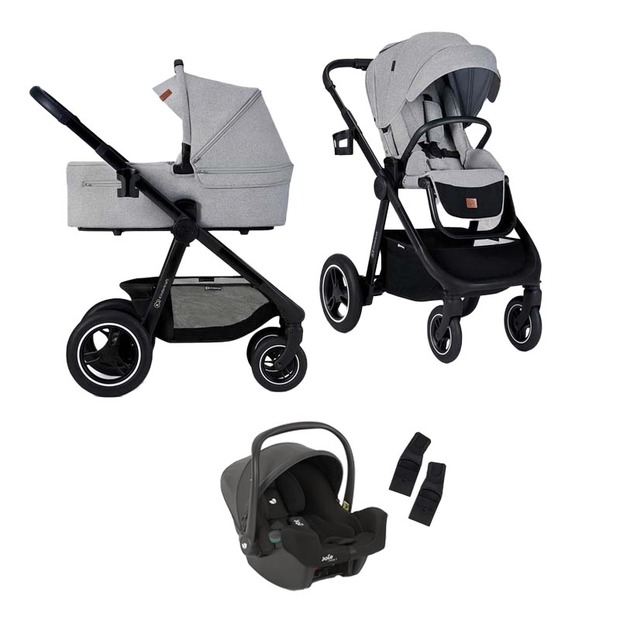 Poussette Everyday 2 en 1 Grise + Siège-auto I-Snug 2 Shale KINDERKRAFT