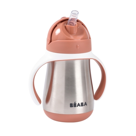 Tasse paille inox 250mL - Terracotta BEABA