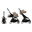 Poussette YOYO 3 Pack 0+ et 6+ Taupe / Cadre Noir STOKKE