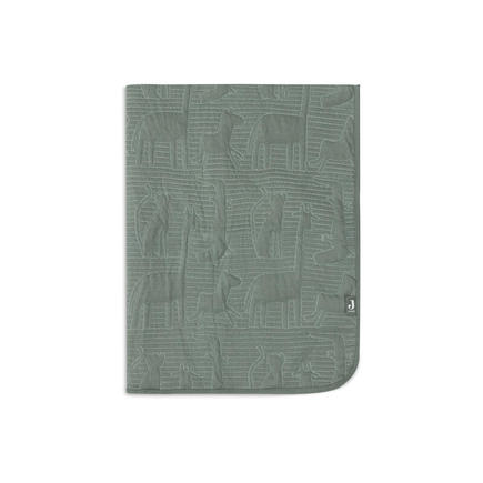 Couverture berceau Jungle jambo - Ash green JOLLEIN