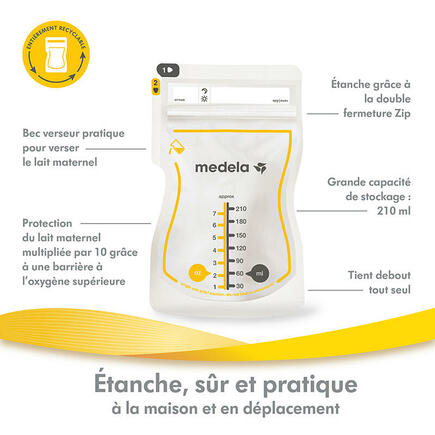 Sachets de conservation lait maternel Easy Pour - Lot de 50  MEDELA - 2