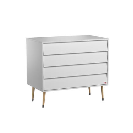 Chambre TRIO Lit 70x140 Commode Armoire BOSQUE Blanc VOX - 7