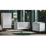 Chambre TRIO Lit 70x140 Commode Armoire BOSQUE Blanc