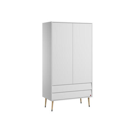 Chambre TRIO Lit 60x120 Commode Armoire BOSQUE Blanc VOX