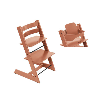 Chaise haute TRIPP TRAPP + BabySet Terracotta OFFERT STOKKE