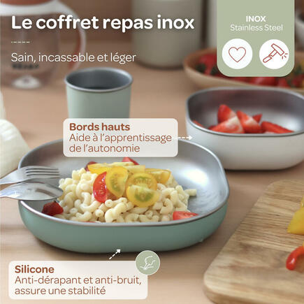 Coffret repas Inox Sage green BEABA - 2