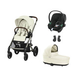 POUSSETTE TRIO Balios S Lux TPE Seashell Beige + Aton B2 Black  + Nacelle Seashell Beige