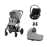 POUSSETTE TRIO Balios S Lux SLV + Nacelle Stone Grey + Cloud T I-Size Sepia Black 