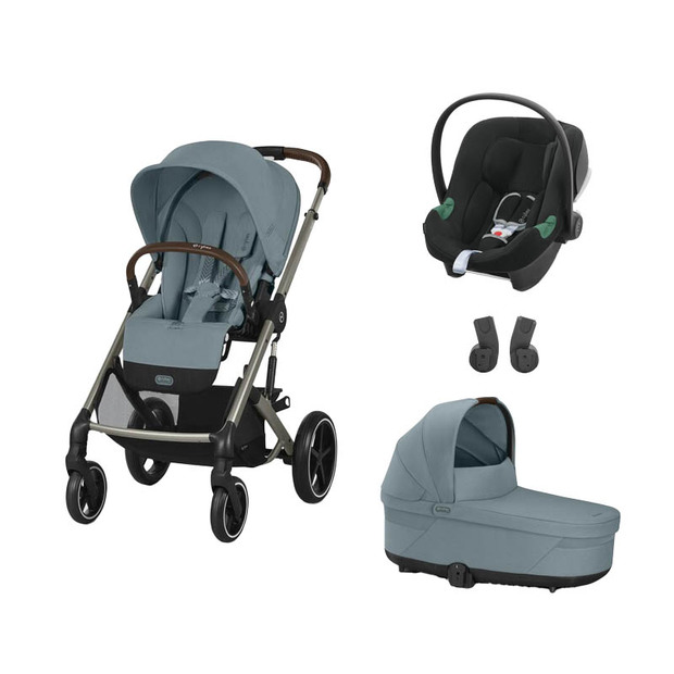 POUSSETTE TRIO Balios S Lux TPE Stormy Blue + Aton B2 Black + Nacelle Stormy Blue CYBEX