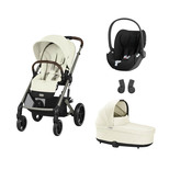 POUSSETTE TRIO Balios S Lux TPE + Nacelle Seashell Beige + Cloud T I-Size Sepia Black 