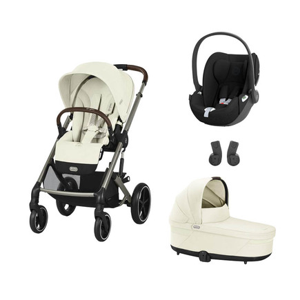 POUSSETTE TRIO Balios S Lux TPE + Nacelle Seashell Beige + Cloud T I-Size Sepia Black  CYBEX