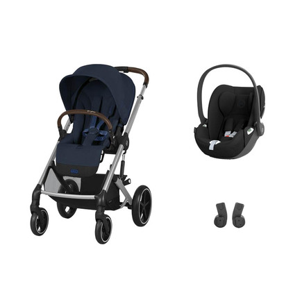 POUSSETTE DUO Balios S Lux SLV  Ocean Blue + Cloud T I-Size Sepia Black CYBEX