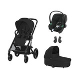 POUSSETTE TRIO Balios S Lux BLK + Aton B2 + Nacelle Moon Black