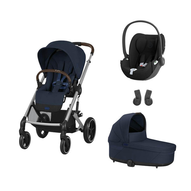 POUSSETTE TRIO Balios S Lux SLV + Nacelle Ocean Blue + Cloud T I-Size Sepia Black  CYBEX