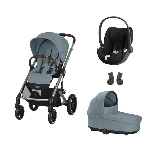 POUSSETTE TRIO Balios S Lux TPE + Nacelle Stormy Blue + Cloud T I-Size Sepia Black  CYBEX