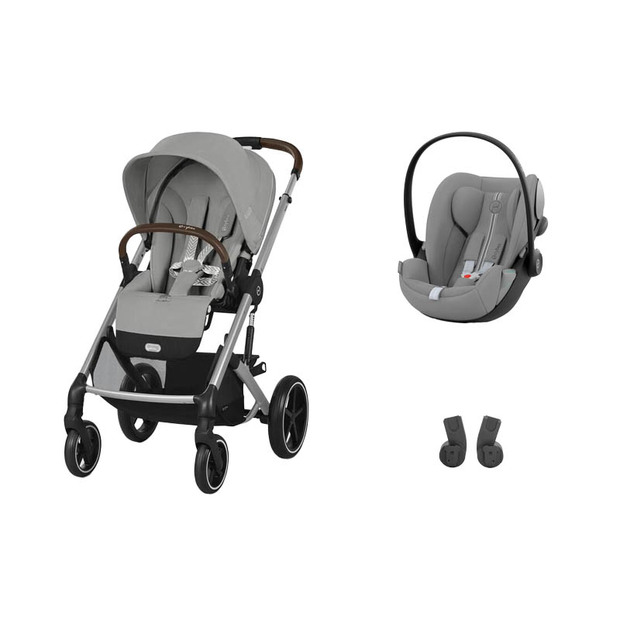 POUSSETTE DUO Balios S Lux SLV Stone Grey + Cloud G I-Size Plus Stone grey CYBEX