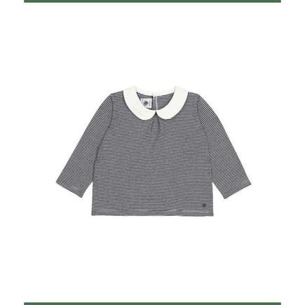 Blouse manches longues smoking /marshmallow 18m PETIT BATEAU