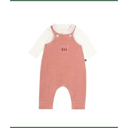 Ensemble salopette rosewood naissance PETIT BATEAU