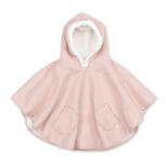 Poncho de Voyage 9-36M Jersey + Polaire - Rose