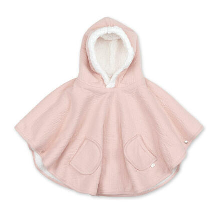 Poncho de Voyage 9-36M Jersey + Polaire - Rose BEMINI