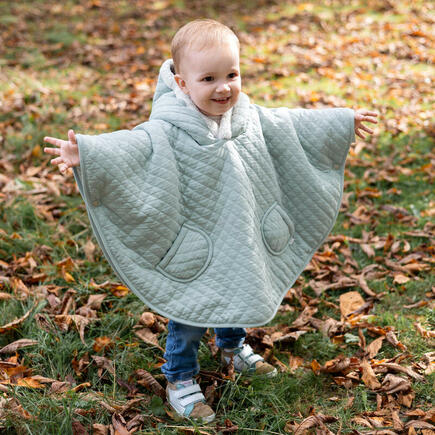 Poncho de voyage 9-36 mois - Jersey - Bleu Clair BEMINI - 2