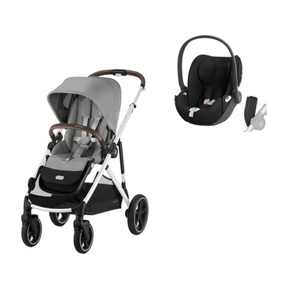 Poussette DUO Gazelle S SLV Stone Grey + Cloud T Sepia Black CYBEX