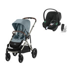 Poussette DUO Gazelle S TPE Stormy Blue + ATON B2 Volcano Black