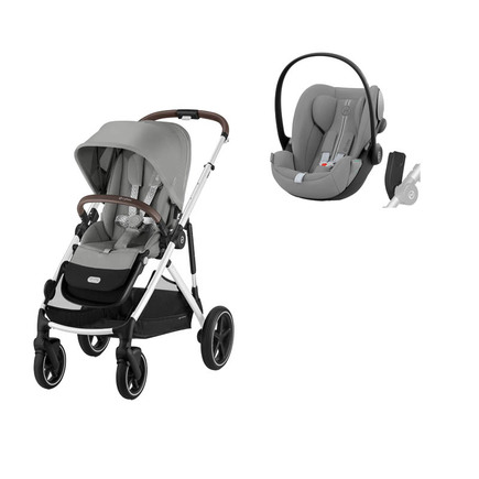 Poussette DUO Gazelle S SLV  + Cloud G Plus Stone Grey CYBEX