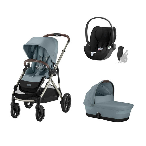 Poussette TRIO Gazelle S TPE Nacelle Stormy Blue + Cloud T Sepia Black CYBEX