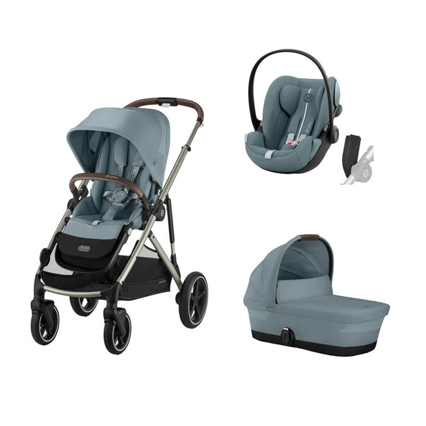 Poussette TRIO Gazelle S SLV Nacelle  + Cloud G Stormy blue CYBEX