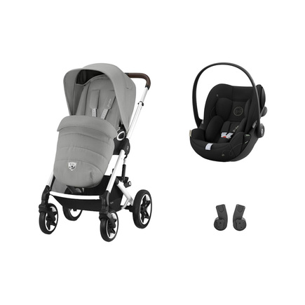 Poussette Duo Talos S LUX Stone Grey + Cloud G Moon Black CYBEX