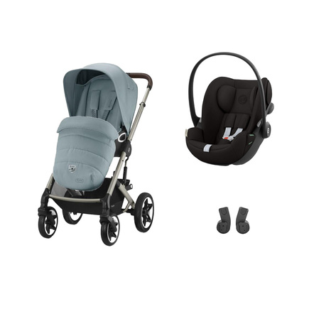 Poussette Duo Talos S LUX Stormy Blue + Cloud G Magic Black CYBEX