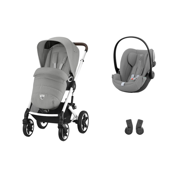 Poussette Duo Talos S LUX + Cloud G - Stone Grey CYBEX