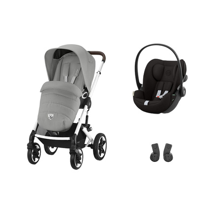 Poussette Duo Talos S LUX Stone Grey + Cloud G Magic Black CYBEX