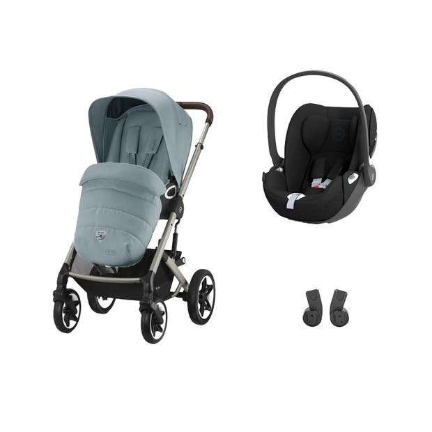 Poussette Duo Talos S LUX Stormy Blue + Cloud T Sepia Black CYBEX